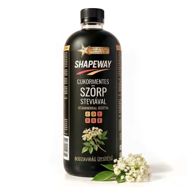   SHAPEWAY Bodzavirág ízű szörp vitaminokkal, édesítőszerekkel – 1000 ml