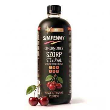   SHAPEWAY Indiáncseresznye ízű szörp vitaminokkal, édesítőszerekkel – 1000 ml